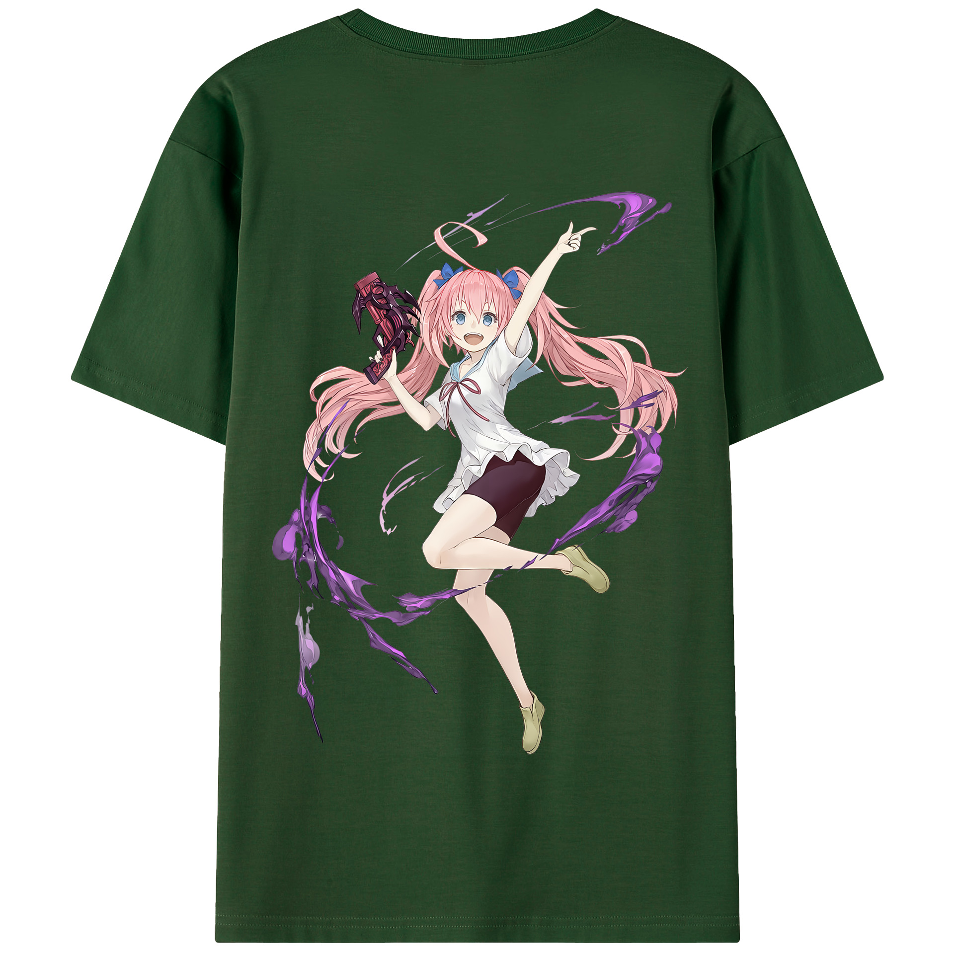 （画像用） 転スラ Regarding Reincarnated to Slime 綿100％半袖Tシャツ（背面プリント）